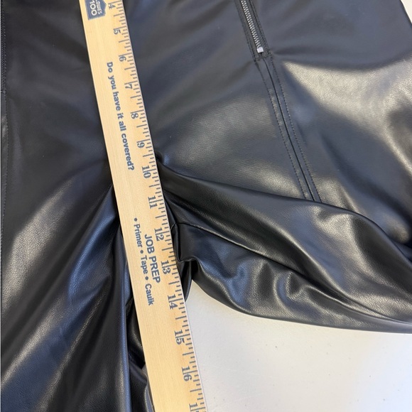 Karl Lagerfeld Black Faux Leather Straight Leg Pants NWT size 12 - Picture 10 of 10